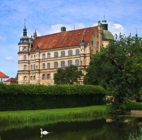 Blick auf das Schloss Guestrow